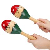 Conjunto De 2 Coqueteleiras De Rumba Profissionais De Madeira Maracas Domg