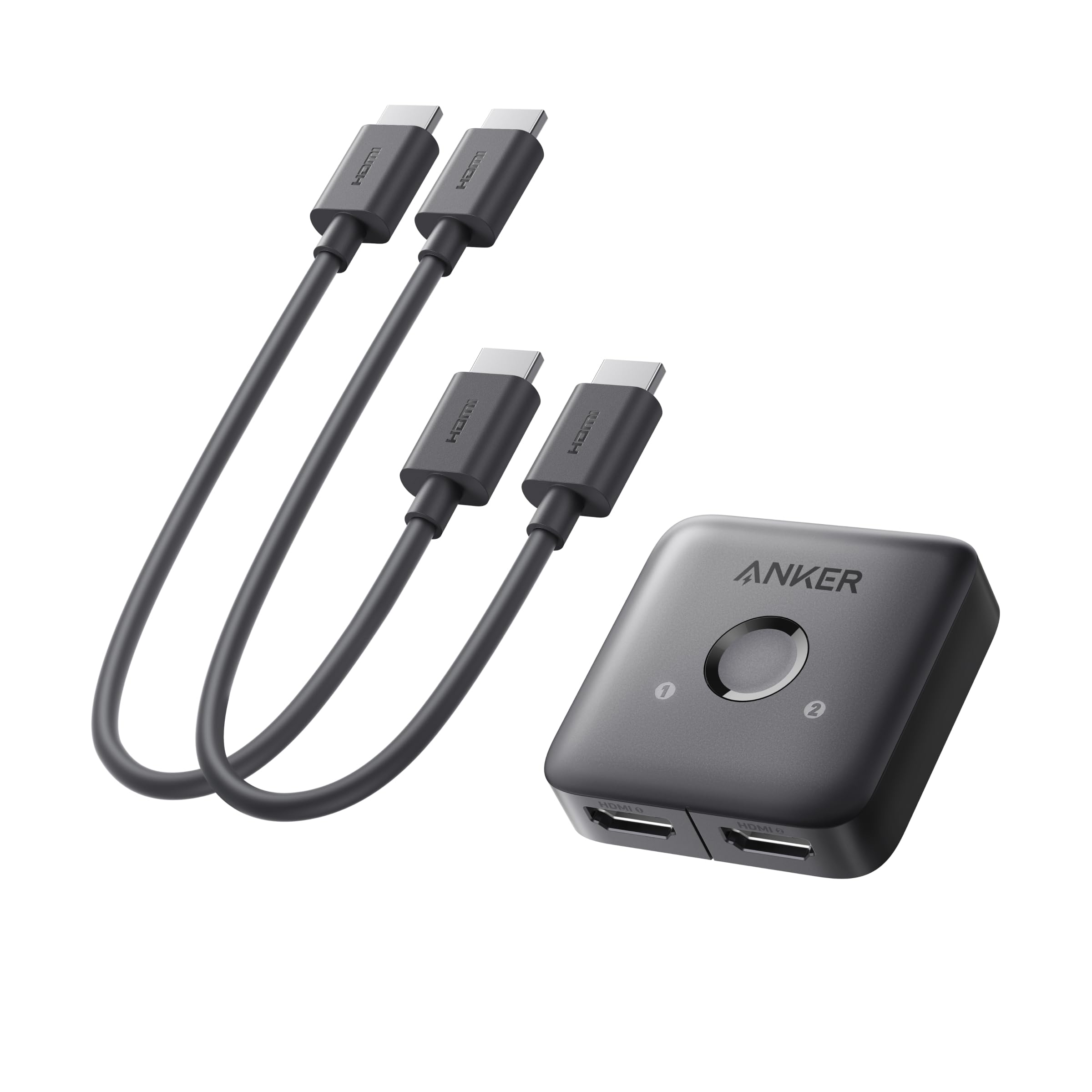 Interruptor Hdmi Anker B83h10a1 2 Em 1 Saída Com 2 Cabos Hdmi 2.0 De 30 Cm