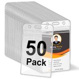 Porta-crachás De Identificação Ktrio Clear Waterproof 50 Unidades