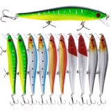 Iscas De Pesca Sougayilang Hard Bait Minnow Crankbait 10 Unidades