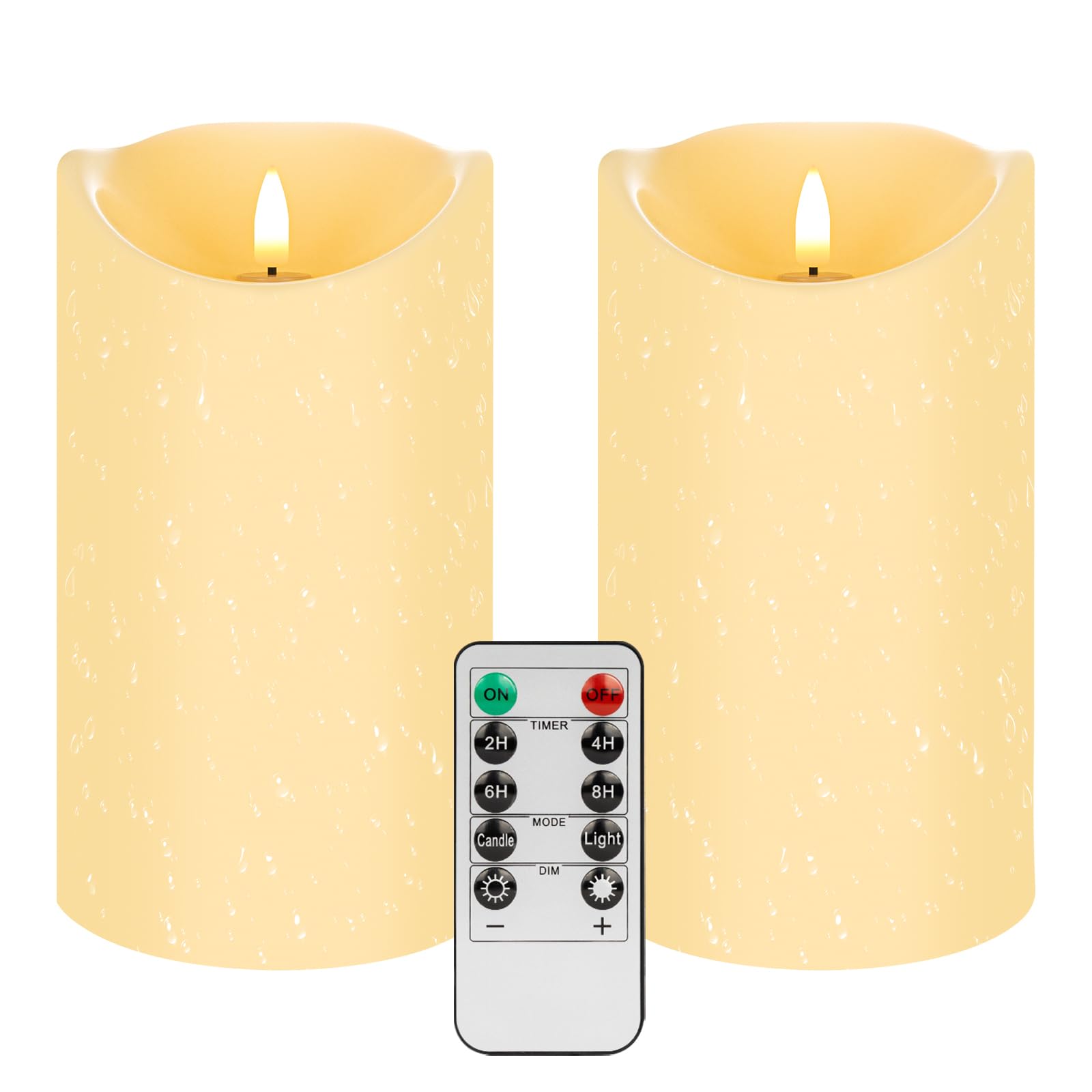 Velas Sem Chama Angelloong À Prova D'água Com Controle Remoto De 6 X 4 Polegadas, Pacote Com 2