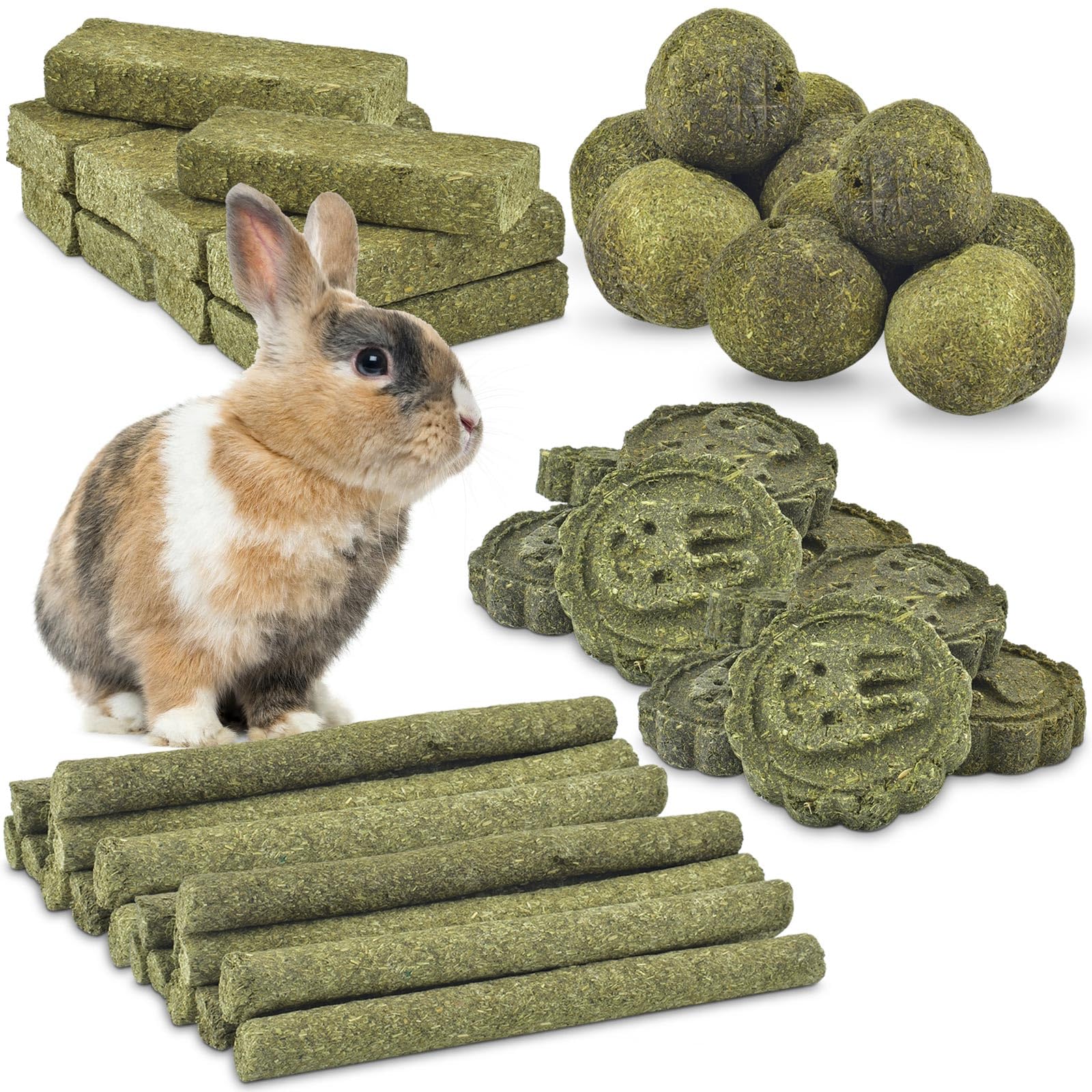 Chew Toys Erkoon Bunny, 50 Unidades Para Coelho, Chinchila, Cobaia