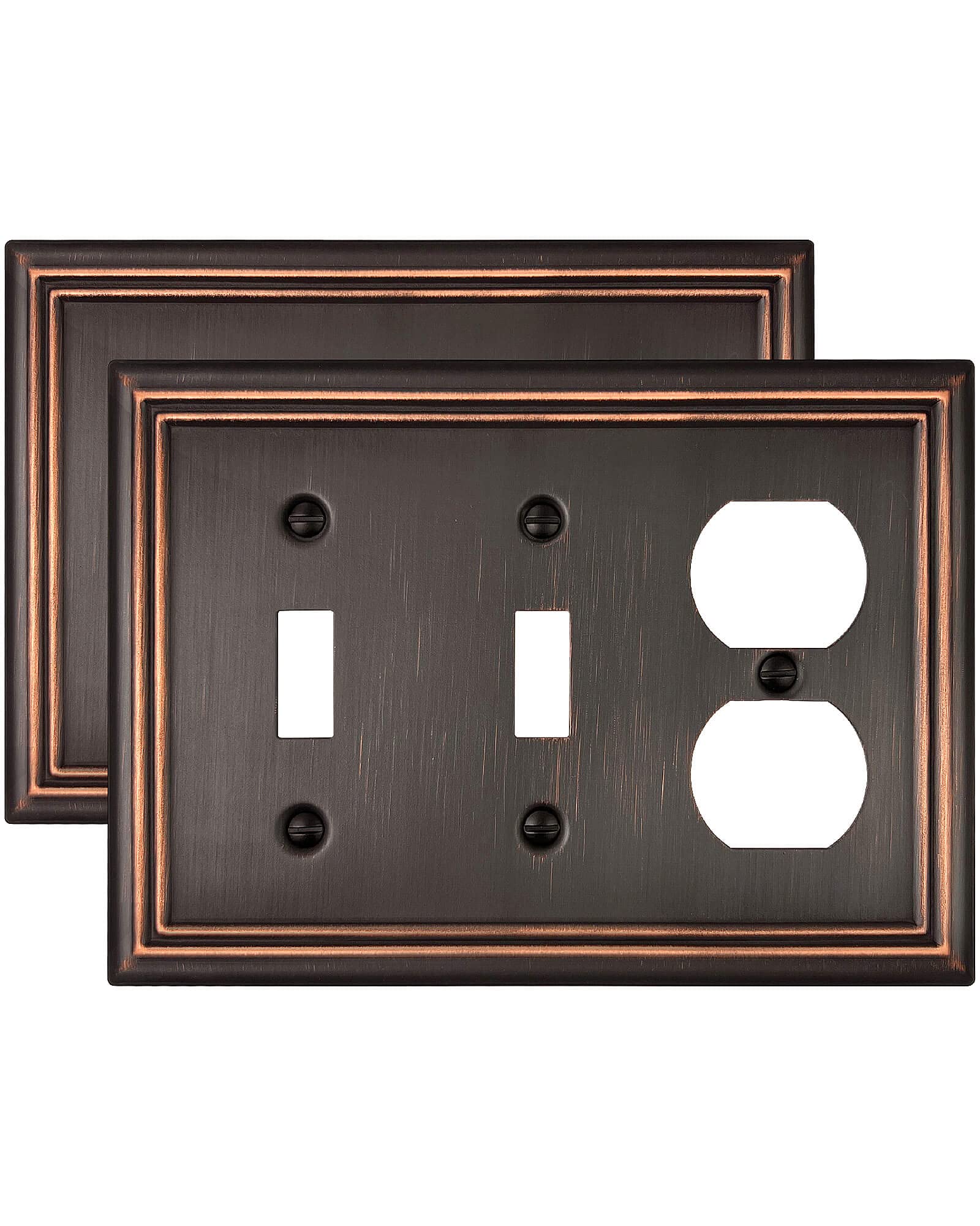 Placa De Parede Zillsea Combination 2 Toggle/1 Duplex Aged Bronze