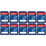 Cartão De Memória Sandisk 16gb Sd Sdhc Class 4 Com Leitor Usb X10