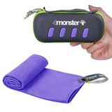 Toalha De Microfibra 4monster Purple Para Viagens, Acampamento 140x70cm