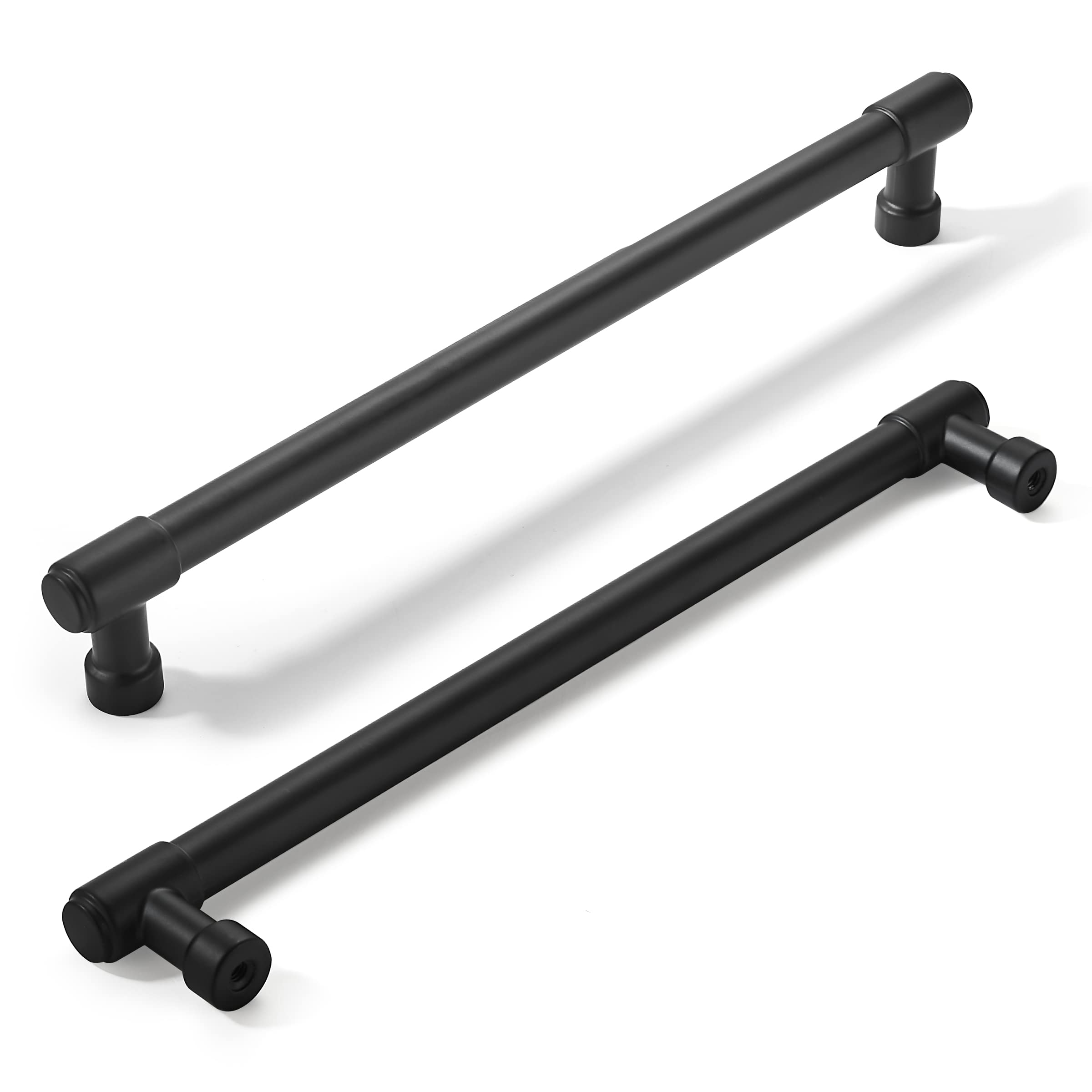 Cabinet Pulls Khtumeware Matte Black Hole Center De 8 Polegadas (pacote Com 2)