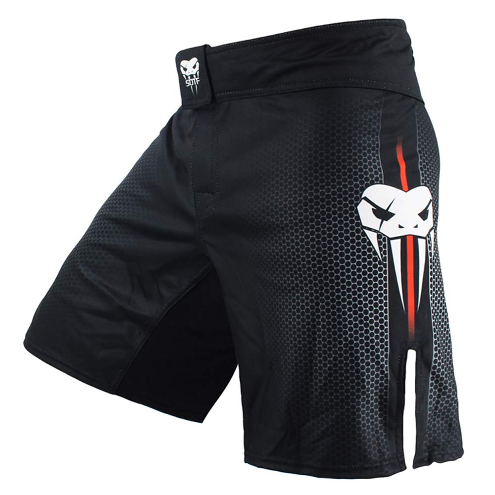 Shorts De Boxe Sotf Training Fight Para Homens Pretos, Cintura Xl, 92-98 Cm