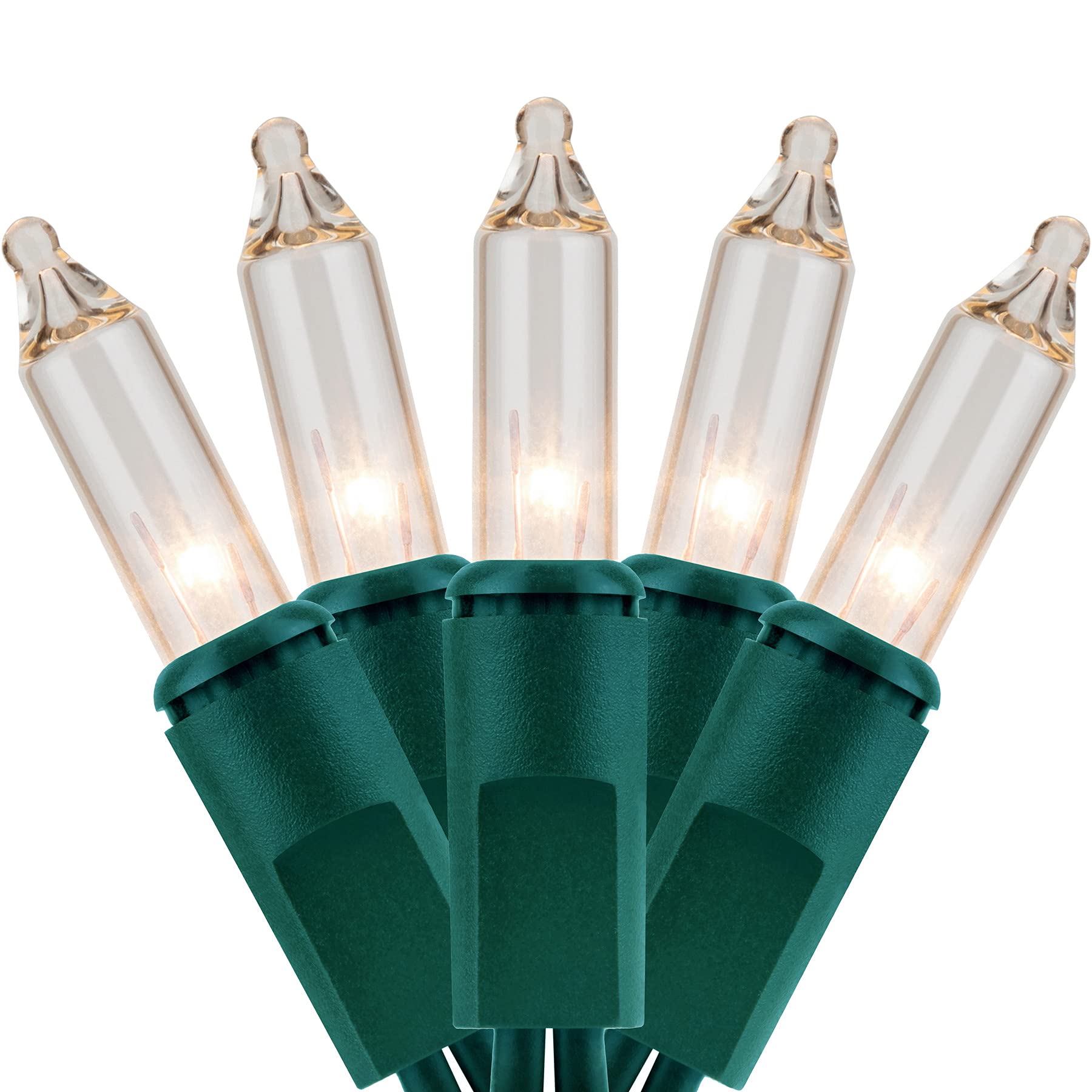 Luzes De Natal Yuletime 200 Clear 21 Pés, 100 Unidades, 2 Fios