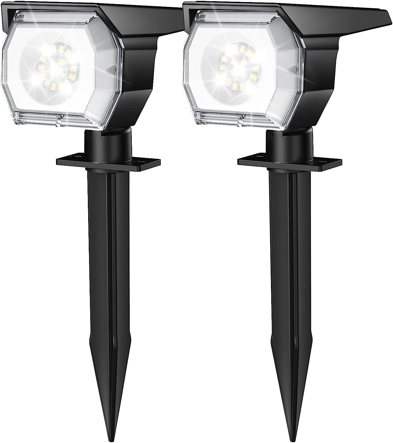 Luzes Solares Externas Eiuio Waterproof, 3 Modos De Iluminação, Pacote Com 2