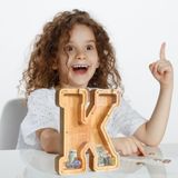 Banco De Moedas De Madeira Personalizado Piggy Bank Primrend® Para Crianças