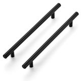 Alças De Gabinete Ravinte Matte Black Em Aço Inoxidável De 10 Cm