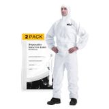 Macacão Descartável Hazmat Suit Yiber, Corpo Inteiro, Unissex