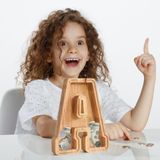 Alfabeto Personalizado De Madeira Piggy Bank Primrend A Kids 23cm