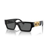 Óculos De Sol Versace Unissex Black Frame, Lentes Cinza Escuro, 54 Mm
