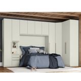 Quarto Modulado Completo Casal 6 Peças 10 Portas 3 Gavetas Predileto Areia Hp