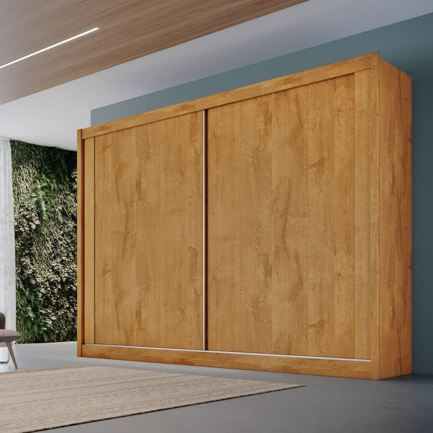 Guarda Roupa Casal 2 Portas 4 Gavetas Creta Móveis Europa Peroba