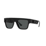 Óculos De Sol Versace Man Black Frame Com Lentes Cinza Escuro 53 Mm