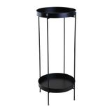 Mesa Lateral Metrô Aço Galvanizado Preto 60cm - A\casa