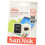 Cartão De Memória Sandisk Ultra 200gb Micro Sdxc (sdsdquan-200g-g4a)