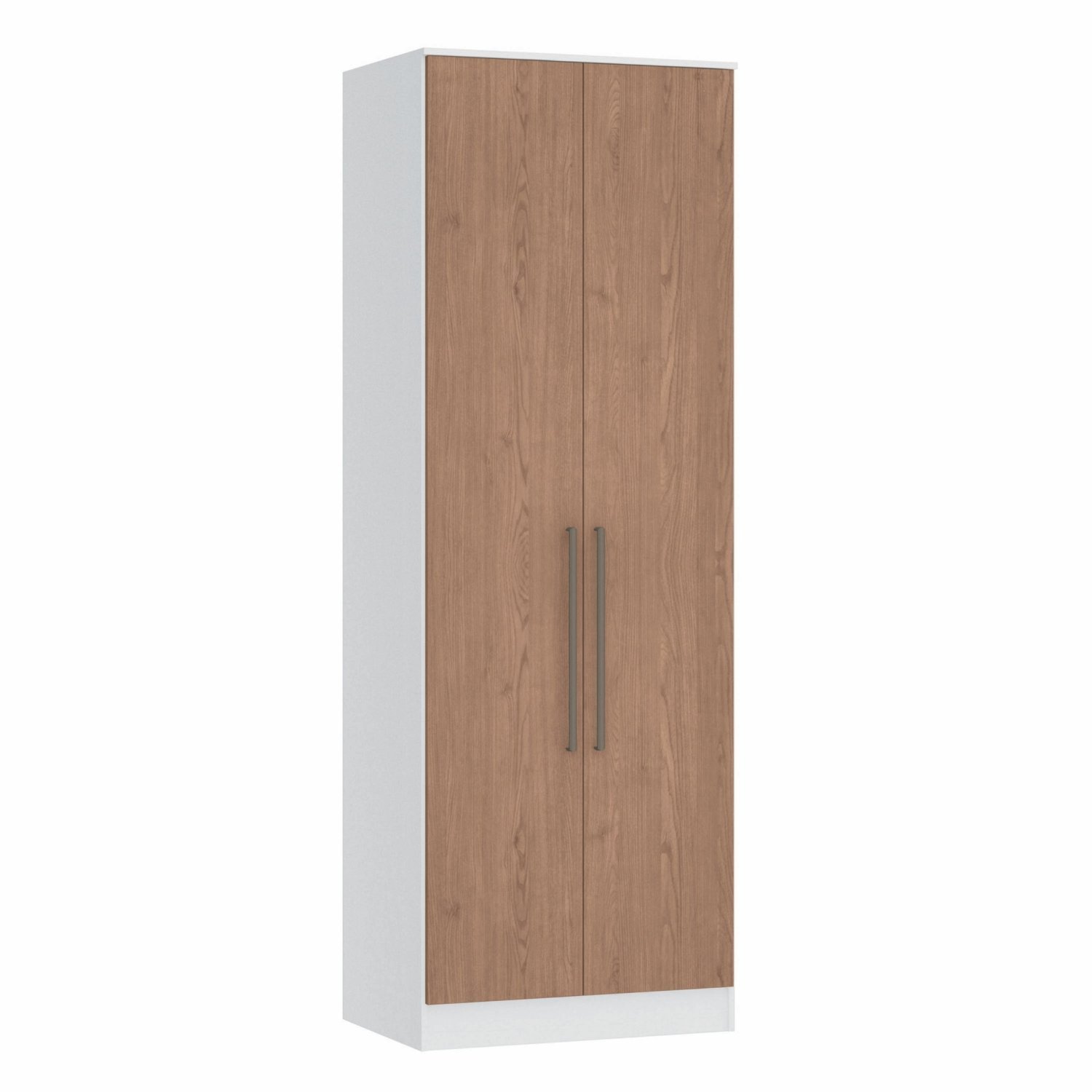 Guarda Roupa Modulado 2 Portas 2 Gavetas 4 Prateleiras Requinte 100% Mdf Branco Line/macadâmia