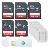 Cartão De Memória Sd Sandisk Ultra 64gb Sdxc Uhs-i Classe 10 X5 Pack