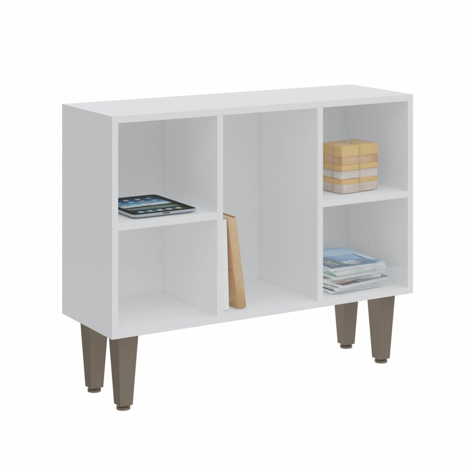 Estante Baixa 5 Nichos Infinity Branco