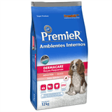Ração Premier Ambientes Internos Dermacare Cães Adultos Raças Pequenas Salmão 1kg