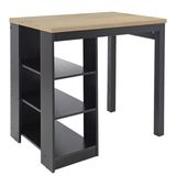 Bancada Ilha Cozinha 3 Prateleiras 90x60 Cm Cd1022 Dtall Preto