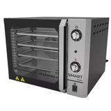 Forno Industrial Elétrico Convector Venâncio Smart Basic 4 Esteiras Galvanizado Preto 127v Fcsb4e