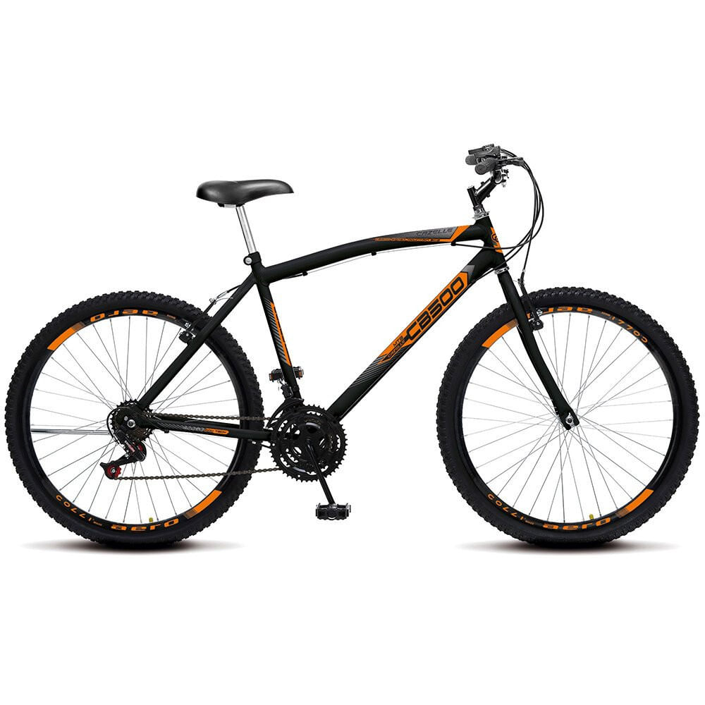Bicicleta Colli Cazelle Cb500 Aro 26 Grip Shift Quadro 18, Preto/laranja