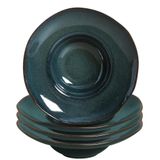 Jogo Pratos Massa Cerâmica Stoneware Orgânico Oceano 4 Peças