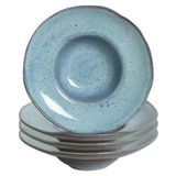 Jogo Pratos Massa Cerâmica Stoneware Orgânico Breeze 4 Peças