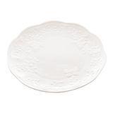 Prato Raso De Porcelana New Bone Butterfly Flower Branco 27cm Lyor