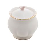 Açucareiro De Porcelana Branca Birds Design Plate Colorido Wolff