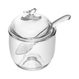 Açucareiro De Vidro C/colher Bird Transparente 150g Wolff