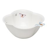 Bowl De Porcelana Branca Borboletas 23cm Wolff