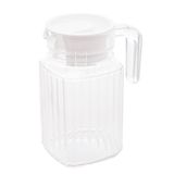 Garrafa De Vidro P/água C/alça E Tampa Plástica Branca 500ml Luminarc