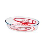 Assadeira De Vidro Oval 30x21cm 2,4 Litros Biona