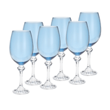 Cj 6 Taças De Cristal Para Vinho 450ml Elisa Island Paradise Bohemia