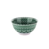 Bowl Cumbuca De Cerâmica Verde Geométrico 13cm Lyor