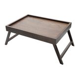 Bandeja Retangular Marrom Em Madeira C/pé P/café Da Manhã Naturals 48,5x35cm Woodart