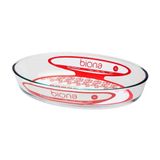 Assadeira De Vidro Oval 35x24cm 3 Litros Biona