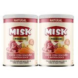 Kit 2 Ração Úmida Natural Misk Carne Com Cenoura Batata Doce