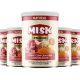 Kit 5 Ração Úmida Natural Misk Carne Com Cenoura Batata Doce