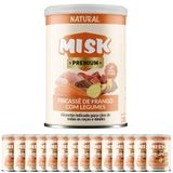 Kit 15 Ração Úmida Natural Misk Cães Fricassê Frango Legumes