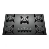 Cooktop 5 Bocas Preto Com Mesa De Vidro Atlas U Top Bivolt