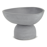 Centro De Mesa Em Poliresina Orgânico Cinza 18cm
