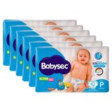 Fralda Descartável Babysec Galinha Pintadinha Ultra Mega Tamanho P - 6 Pacotes com 42 Tiras