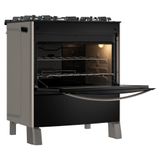 Fogão Esmaltec Esmeralda Glass 5 Bocas Inox Com Acendimento Automático