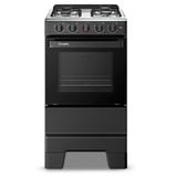 Fogão Esmaltec Ideal Pop 4 Bocas Preto Com Forno Limpa Fácil